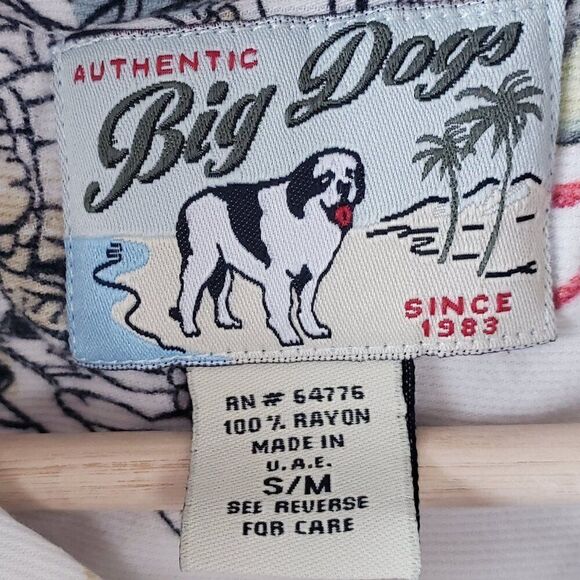 Big Dogs Mens Button Up Short Sleeve Shirt Size S / M Lightweight Corduroy Y2K - Picture 5 of 6